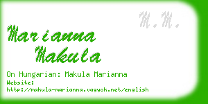 marianna makula business card